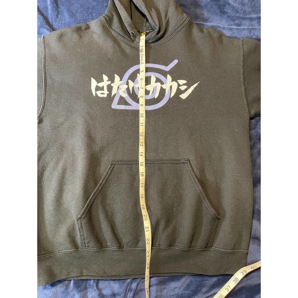 Naruto Shippuden Naruto HaTake Kakashi 20th Anniversary Black Hoodie Sz M - Picture 8 of 13